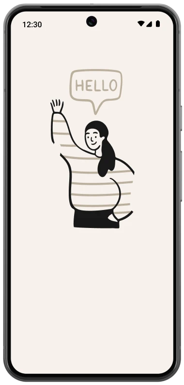 Android phone mockup displaying a NativePHP application